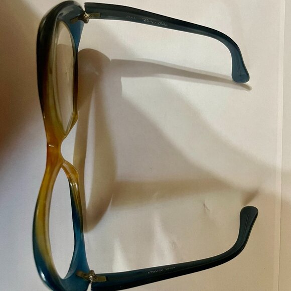 Vtg 1970s Retro B&L RAY BAN RAY-LITE ITALY Oversize BIG EYE Blue Yellow GLASSES! - Picture 4 of 9